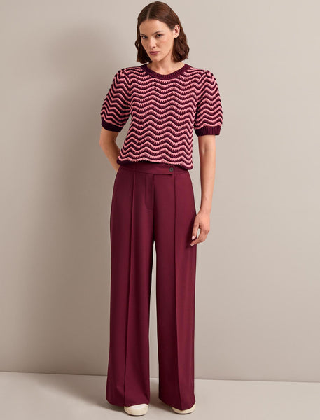 Teo Wool Trouser - Burgundy