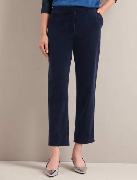 Tatum Corduroy Tapered Trouser Navy - Main Image