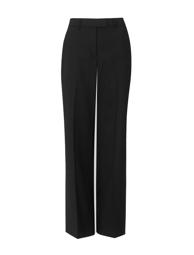 Terence New Wool Wide Leg Trouser - Black