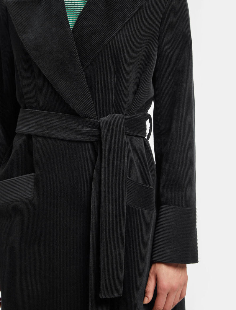 Roxanne Corduroy Coat - Black