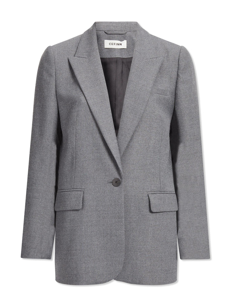 Jordan Stretch Wool Blazer - Mid Grey