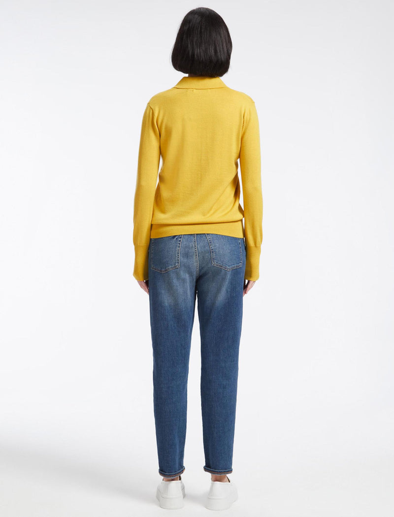 Josie Wool Collared Jumper - Yellow