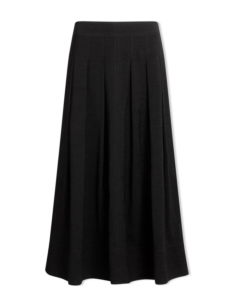 Sophia Techni Voile Maxi Skirt Black