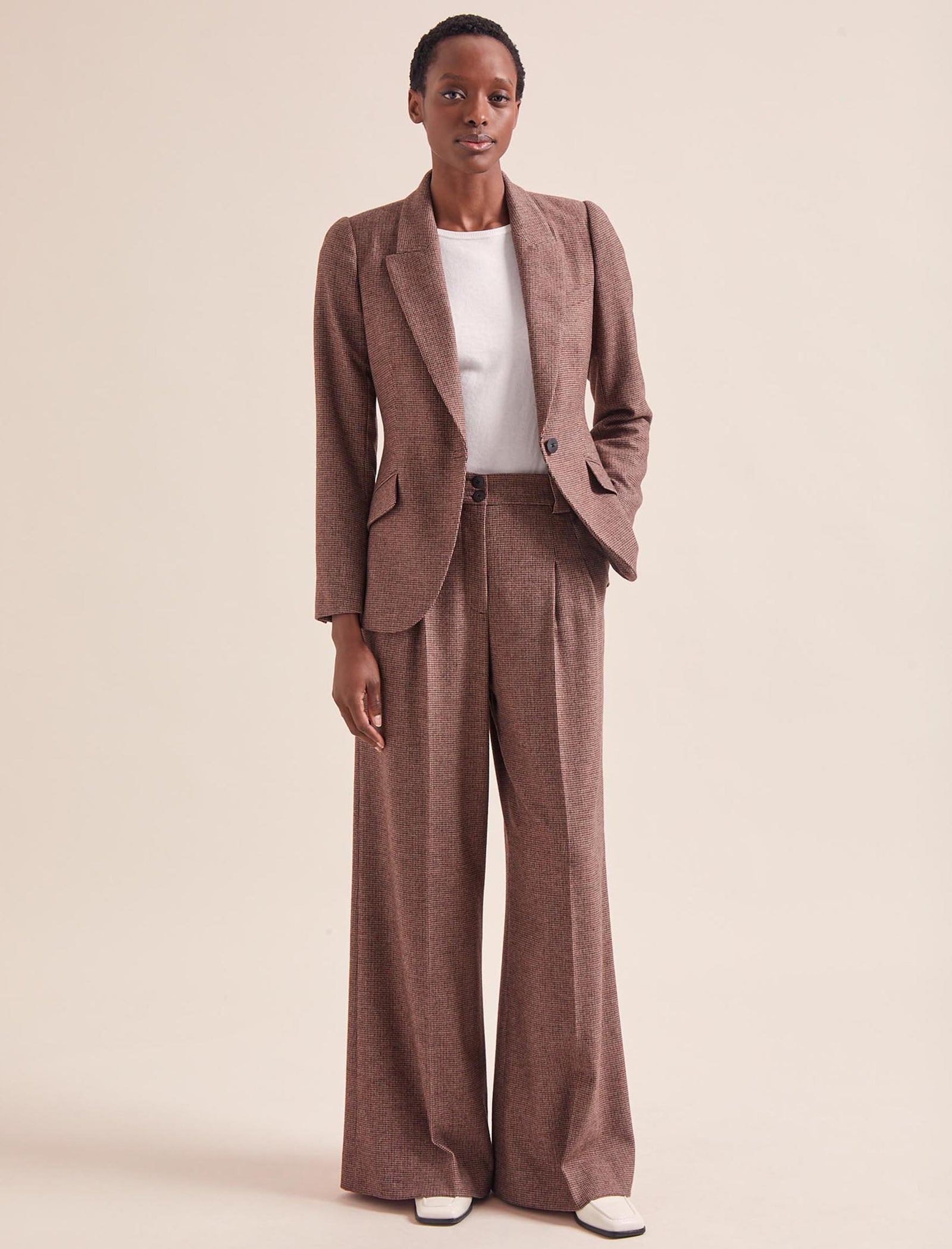 SOPH. | LINEN WOOL RELAX FIT 1BUTTON BLAZER(M BLACK):