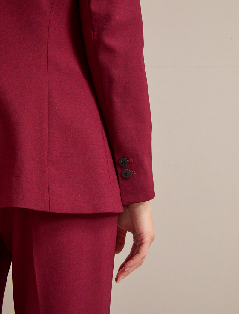 Jamie New Wool Blazer - Burgundy