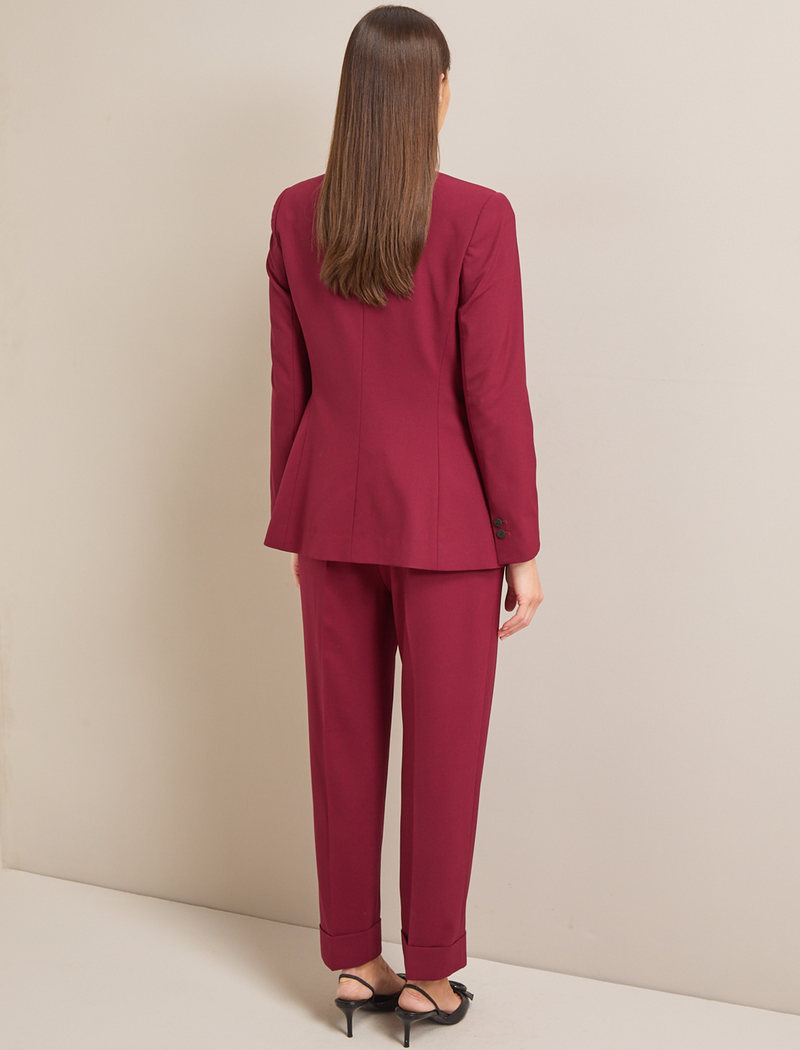 Jamie New Wool Blazer - Burgundy