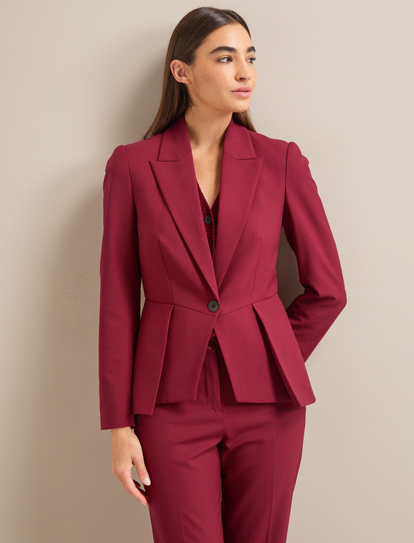 Audrey Wool Jacket - Burgundy