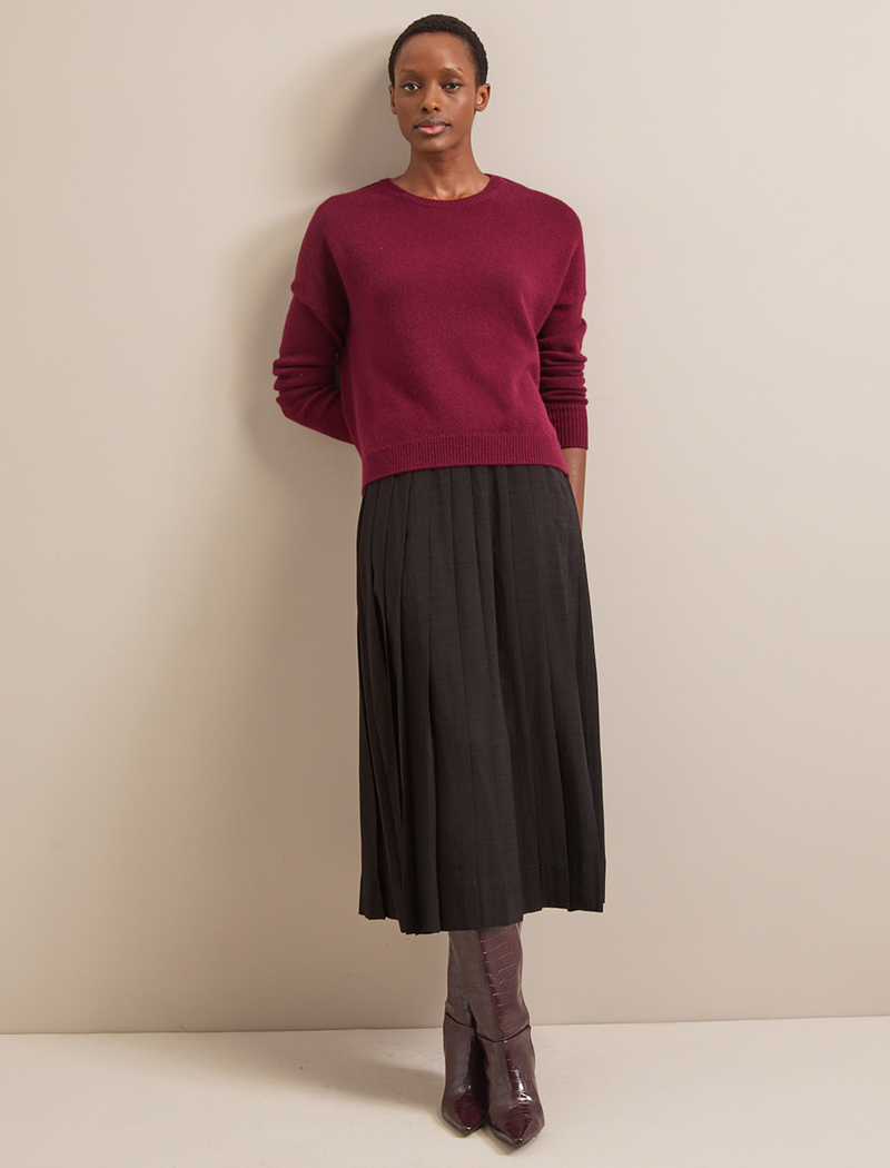 Lainey Cashmere Jumper - Burgundy