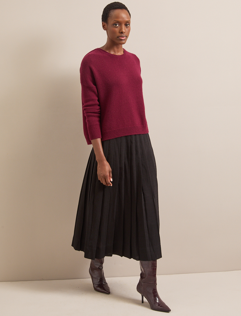 Lainey Cashmere Jumper - Burgundy