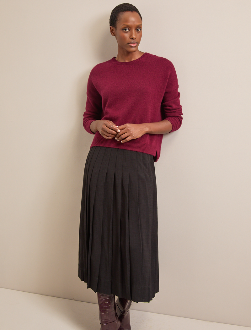 Lainey Cashmere Jumper - Burgundy