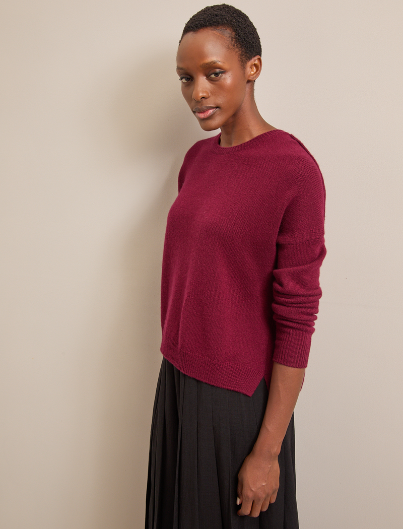 Lainey Cashmere Jumper - Burgundy