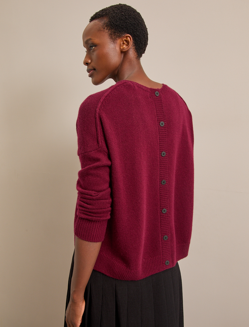 Lainey Cashmere Jumper - Burgundy