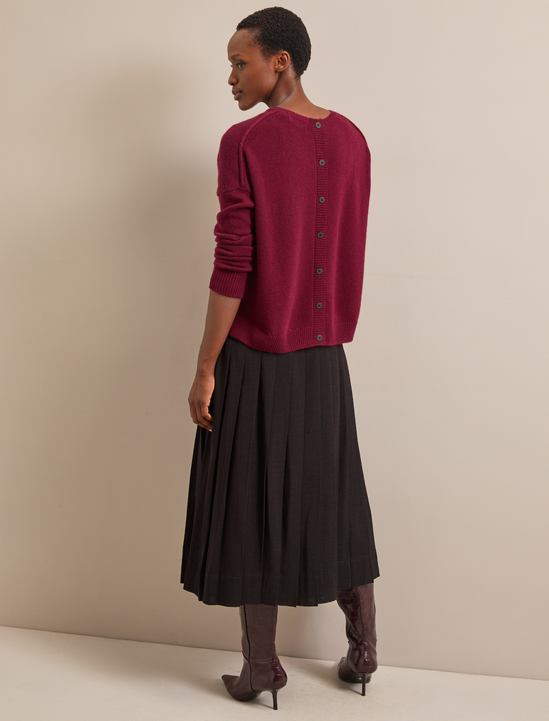Lainey Cashmere Jumper - Burgundy