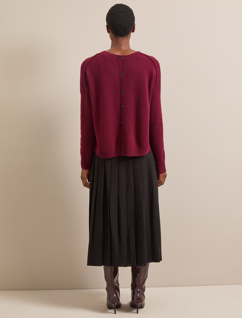 Lainey Cashmere Jumper - Burgundy