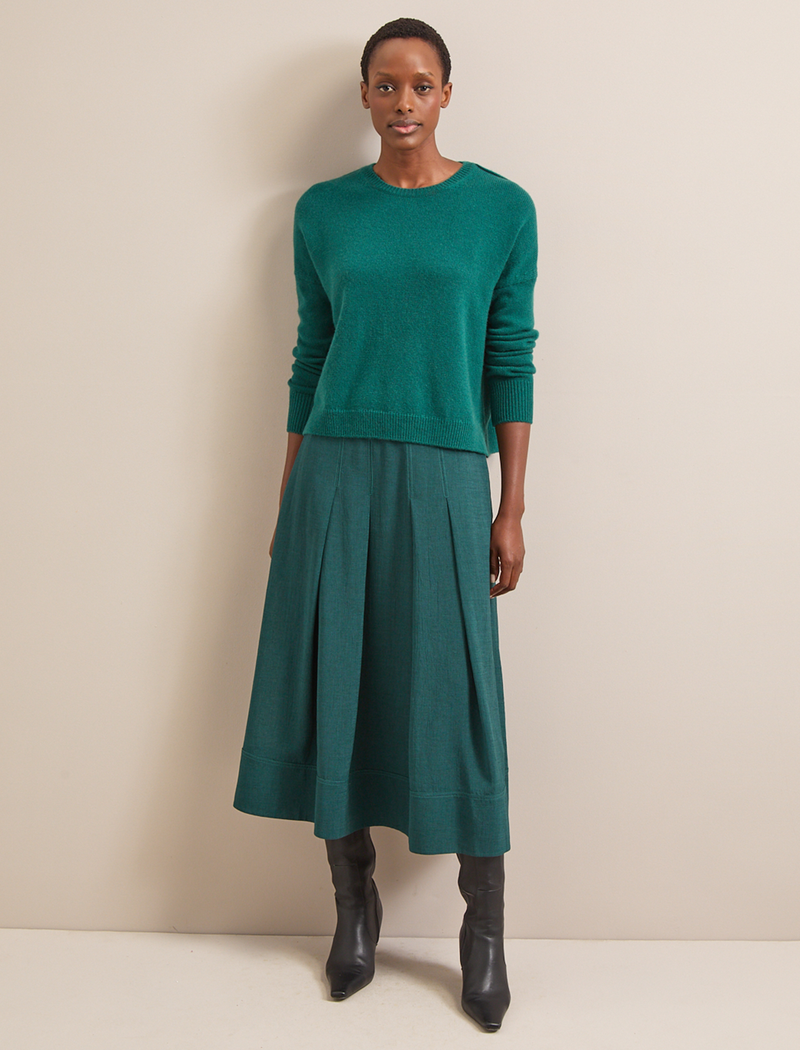 Lainey Cashmere Jumper - Mid Green