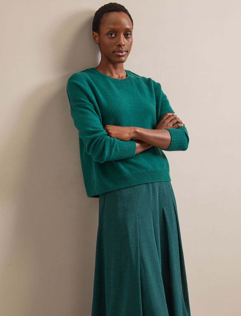 Lainey Cashmere Jumper - Mid Green