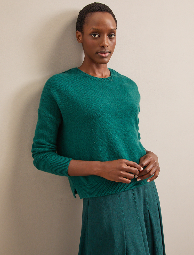 Lainey Cashmere Jumper - Mid Green