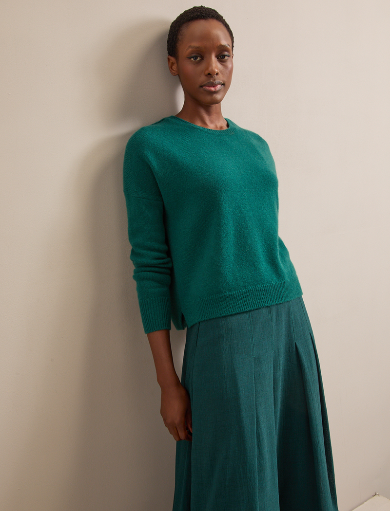 Lainey Cashmere Jumper - Mid Green