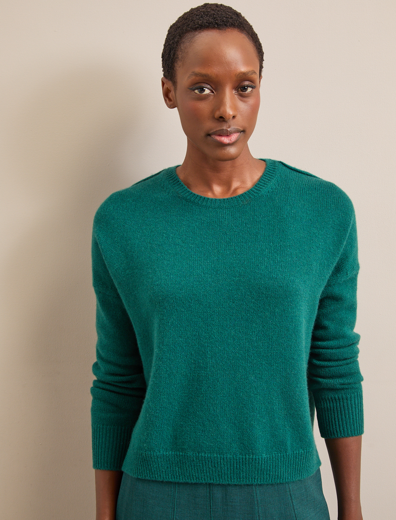 Lainey Cashmere Jumper - Mid Green