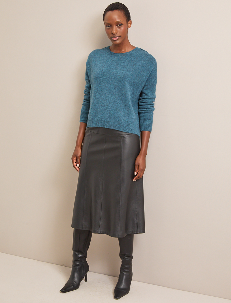 Lainey Cashmere Jumper - Petrol Blue