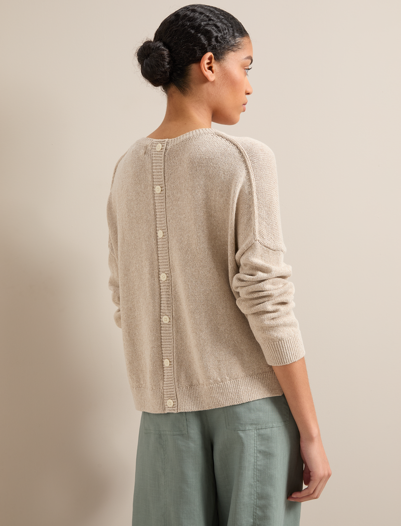Lainey Linen Blend Jumper - Vermillion Red