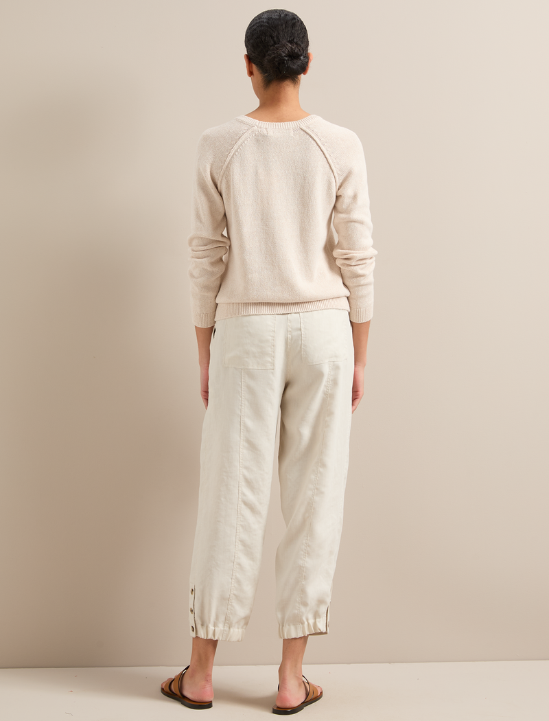 Drew Linen Blend Jumper - Oatmeal