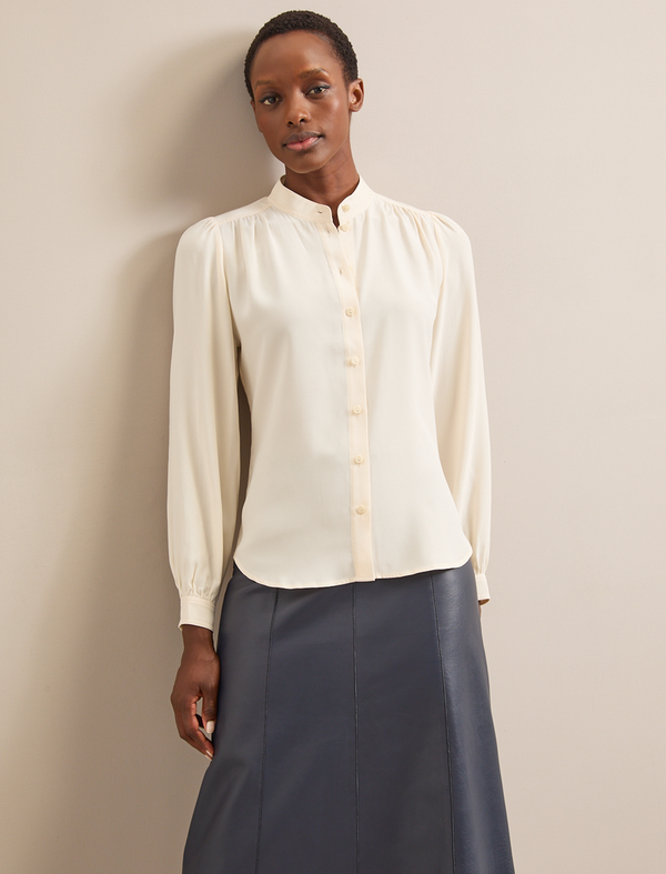 Brenna Silk Shirt - Cream