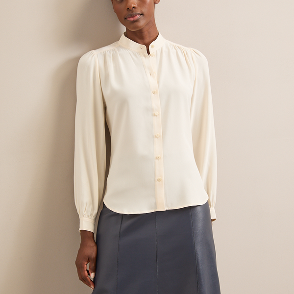 Brenna Silk Crepe Backed Satin - Cream