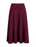 Sophia Techni Voile Maxi Skirt - Burgundy