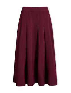Sophia Techni Voile Maxi Skirt - Burgundy
