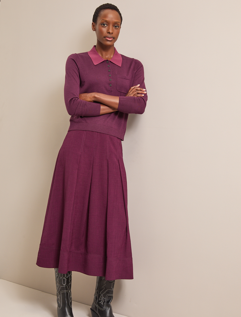 Sophia Techni Voile Maxi Skirt - Lavender