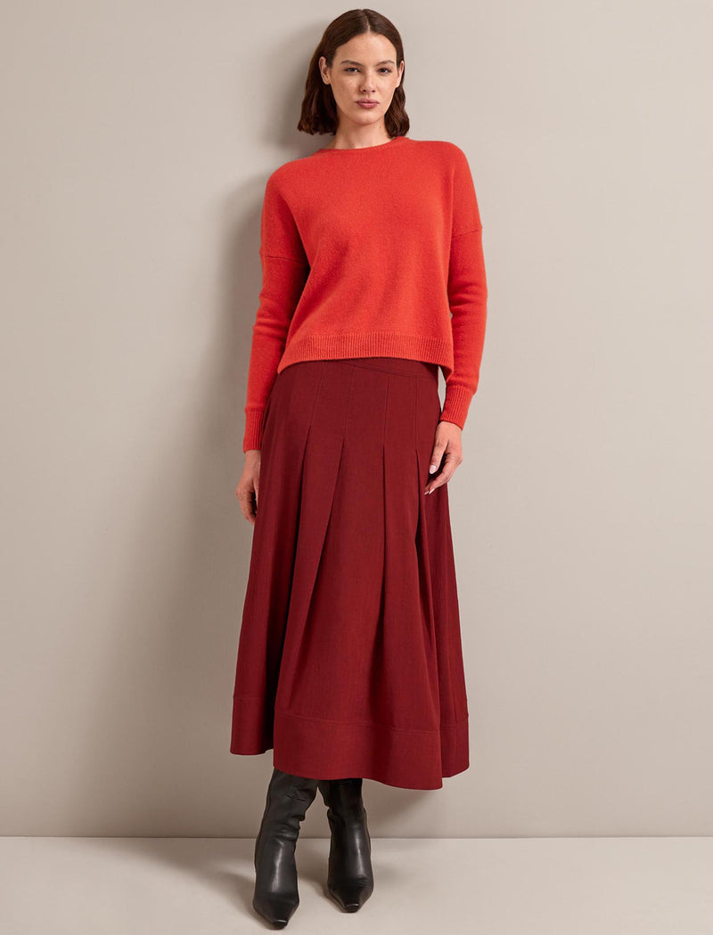 Sophia Techni Voile Maxi Skirt - Rust