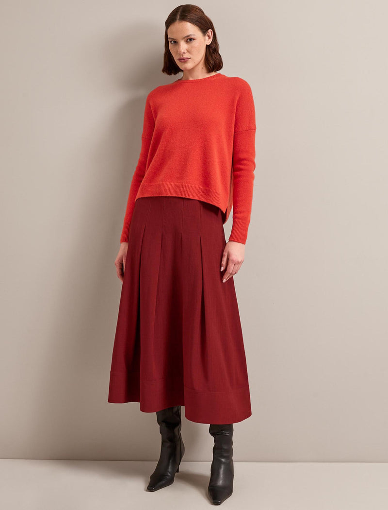 Sophia Techni Voile Maxi Skirt - Rust