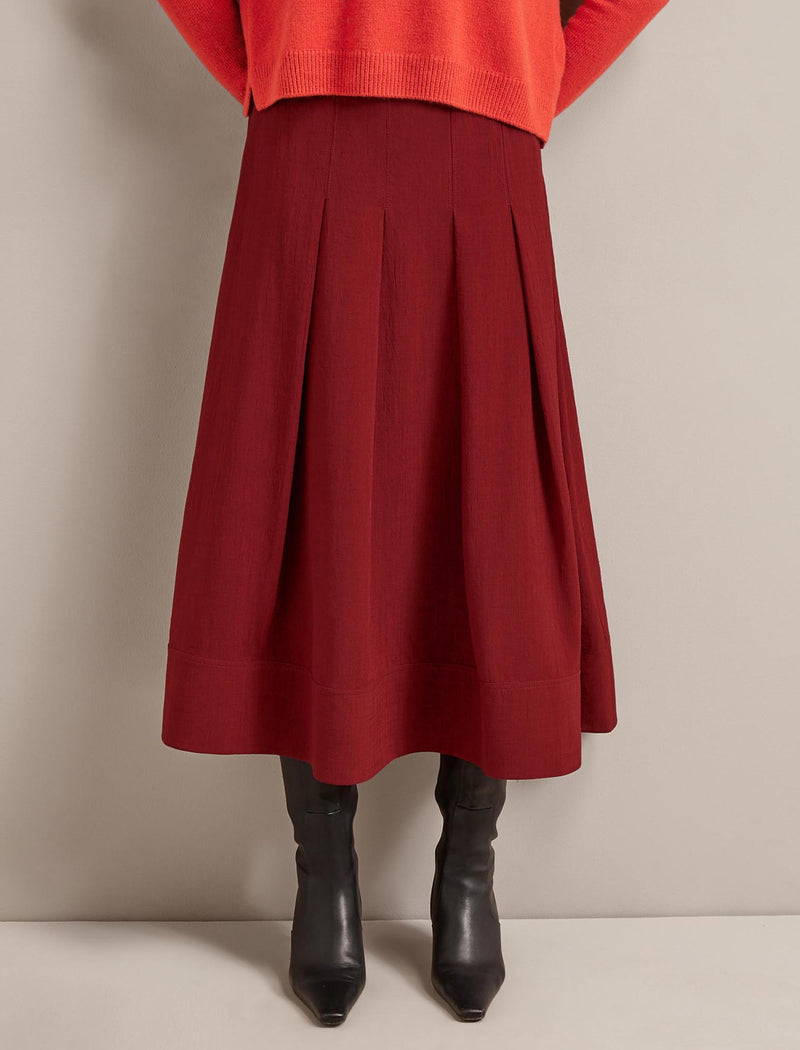 Sophia Techni Voile Maxi Skirt - Rust