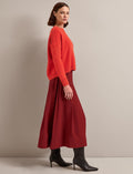 Sophia Techni Voile Maxi Skirt - Rust