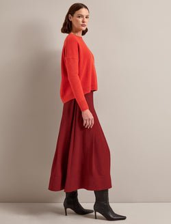 Sophia Techni Voile Maxi Skirt - Rust