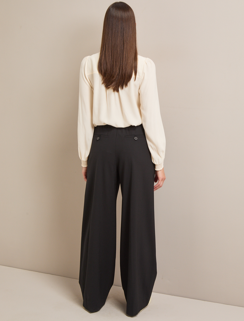 Teo Wool Trouser - Black