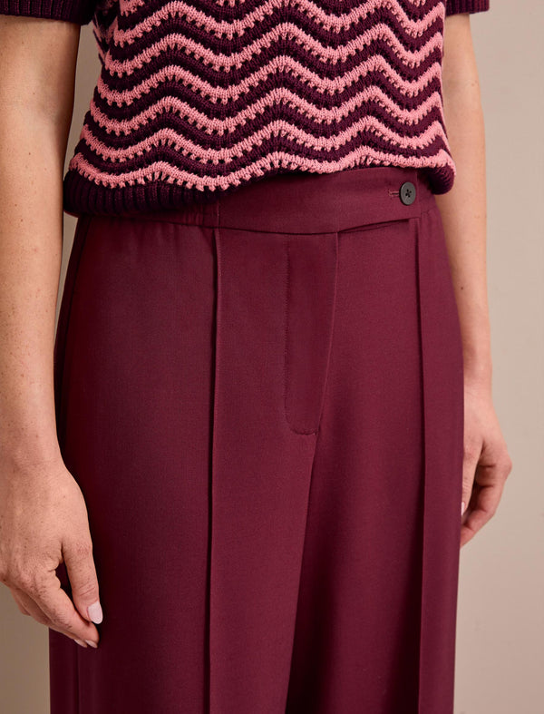 Teo Wool Trouser - Burgundy