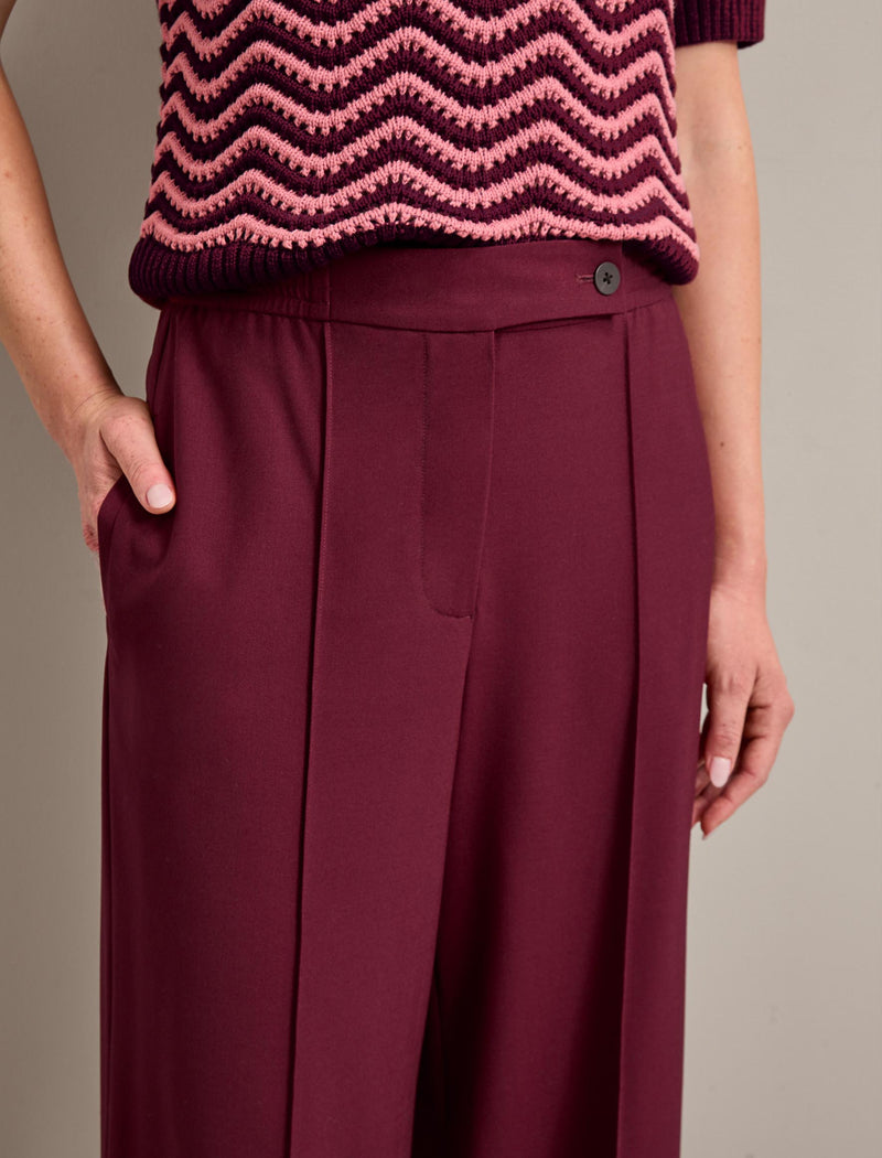 Teo Wool Trouser - Burgundy