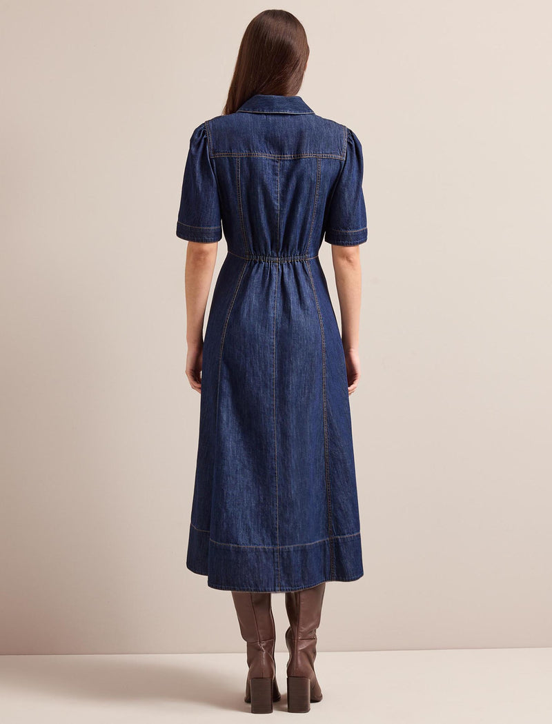 Bodhi Denim Maxi Dress - Dark Blue