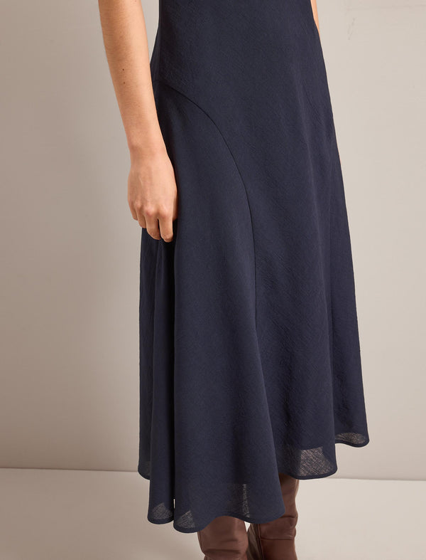 Lucy Techni Voile Midi Dress - Navy