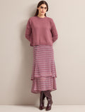Lotta Maxi Skirt - Burgundy Heart Geo Print