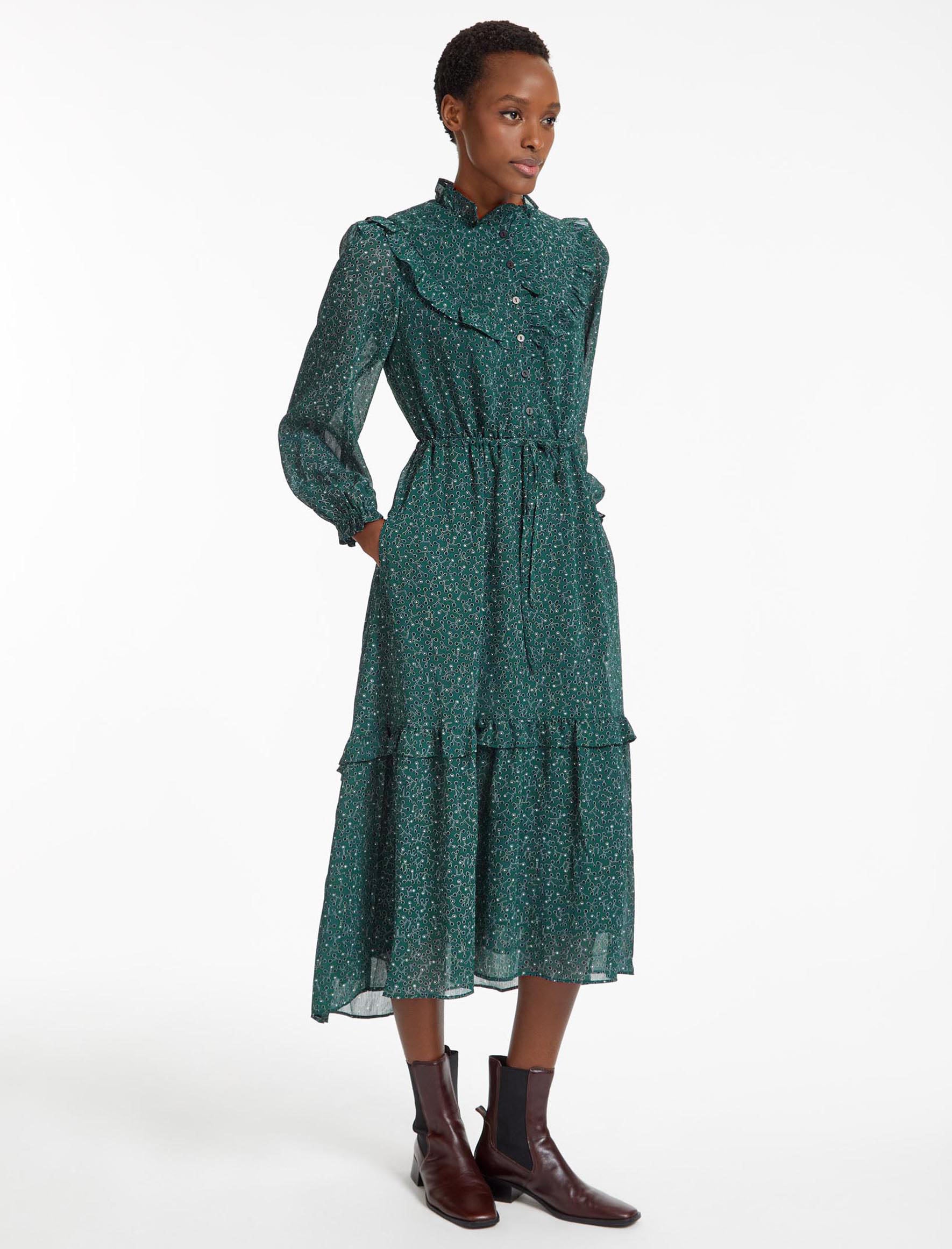 Drawstring waist midi dress top