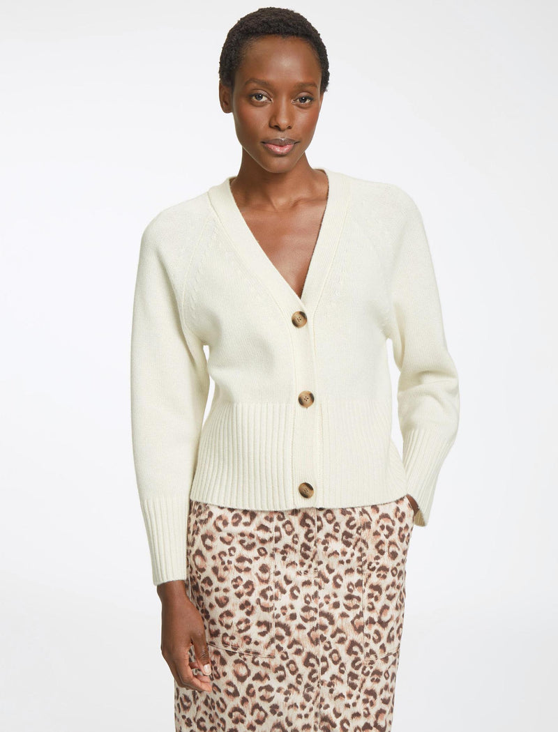 Courtney Blend Boxy Cardigan - Cream