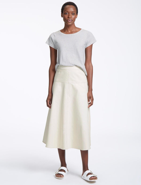 Sierra Cotton Maxi Skirt - Ecru