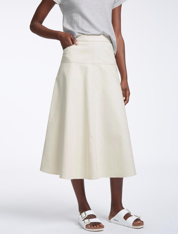 Sierra Cotton Maxi Skirt - Ecru