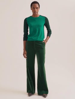 Velvet pants wide cheap leg