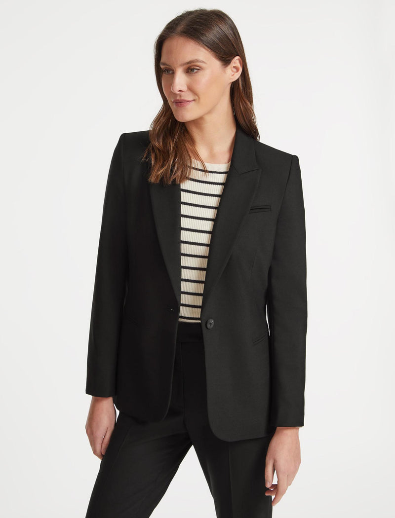 Jamie Classic Wool Blazer - Black