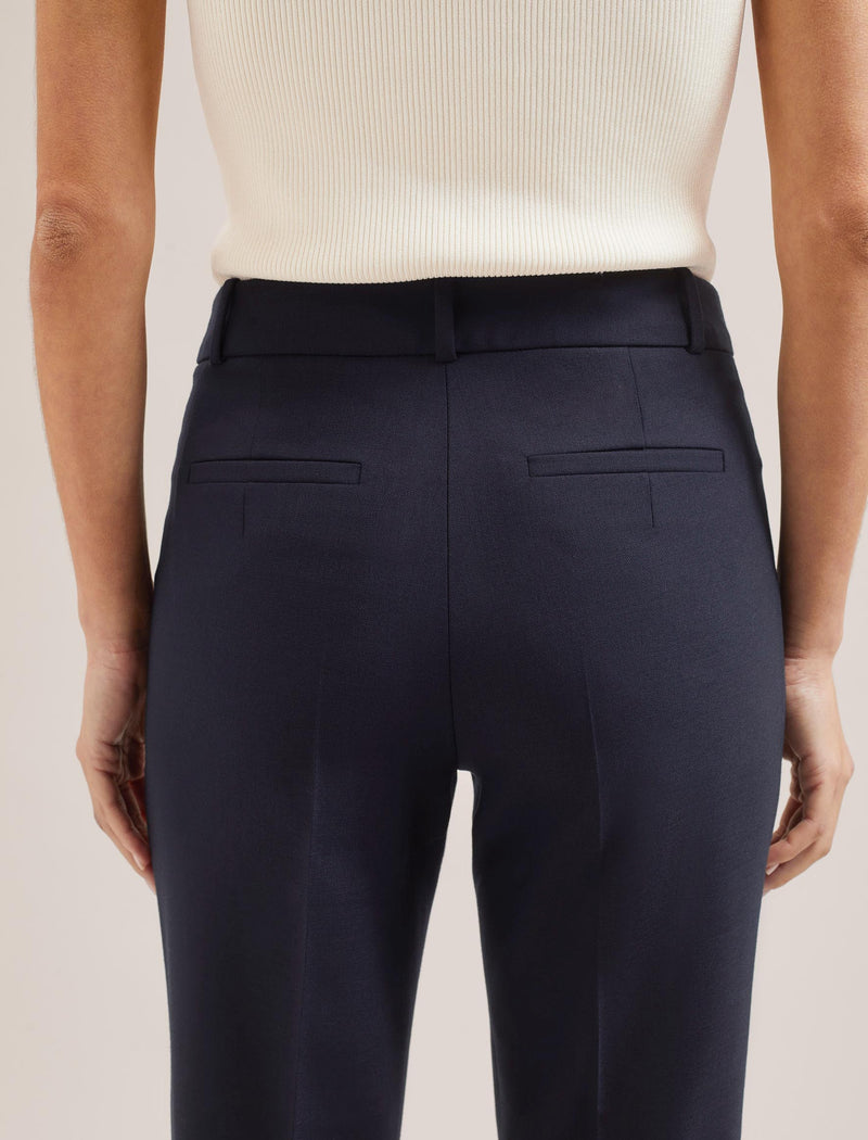 Clement New Wool Turn Up Trouser - Navy