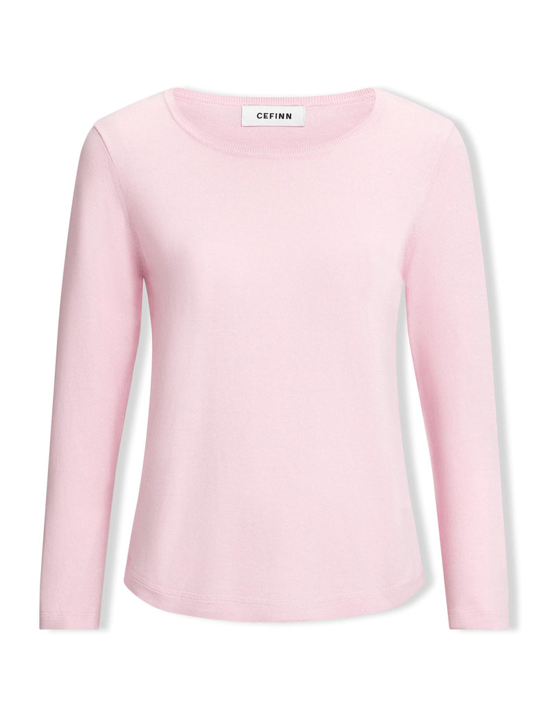 Maia Cotton Silk Blend T-Shirt - Pale Pink